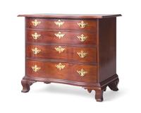 A Chippendale Mahogany Oxbow Chest of Drawers, Massachusetts, Circa 1780