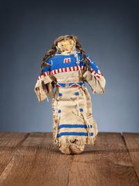 Sioux Beaded Hide Doll