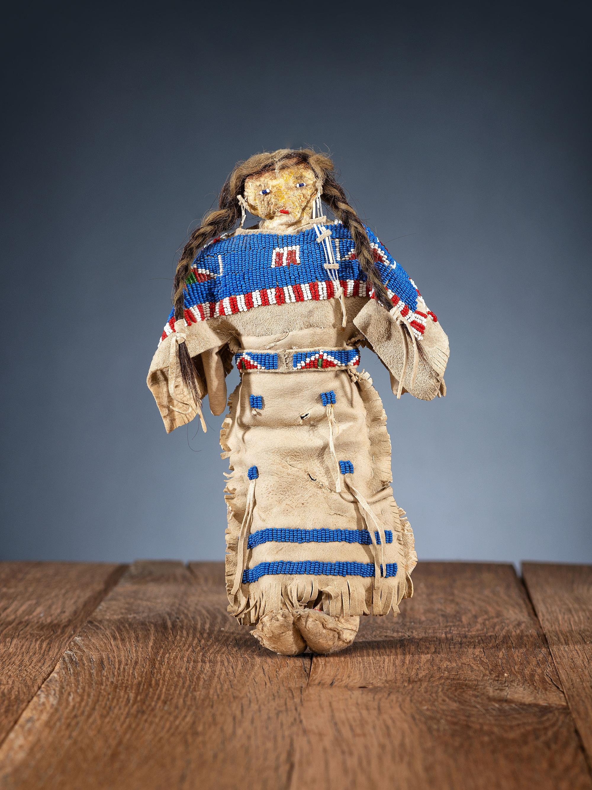 Sioux Beaded Hide Doll
