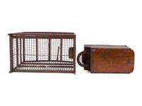 Three Folk Art Bird Cages and a Birdhouse
