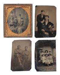[EARLY PHOTOGRAPHY]. 17 tintypes of occupational and interesting groups and individuals.