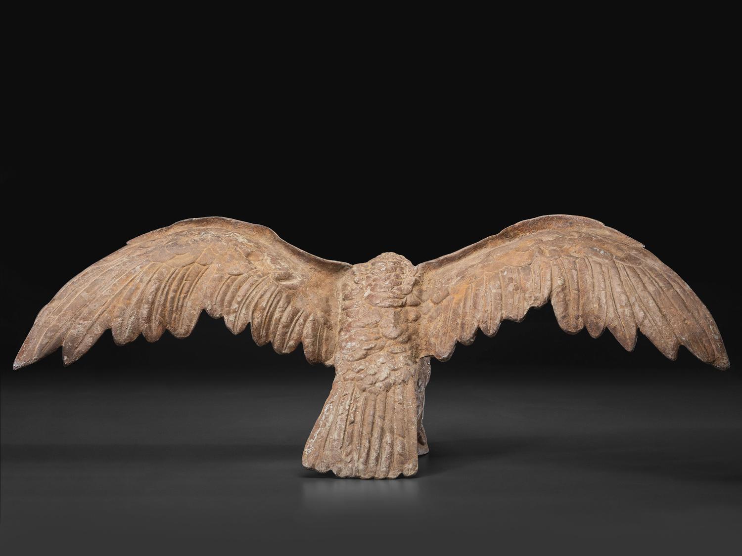 A Cast Iron Eagle Finial