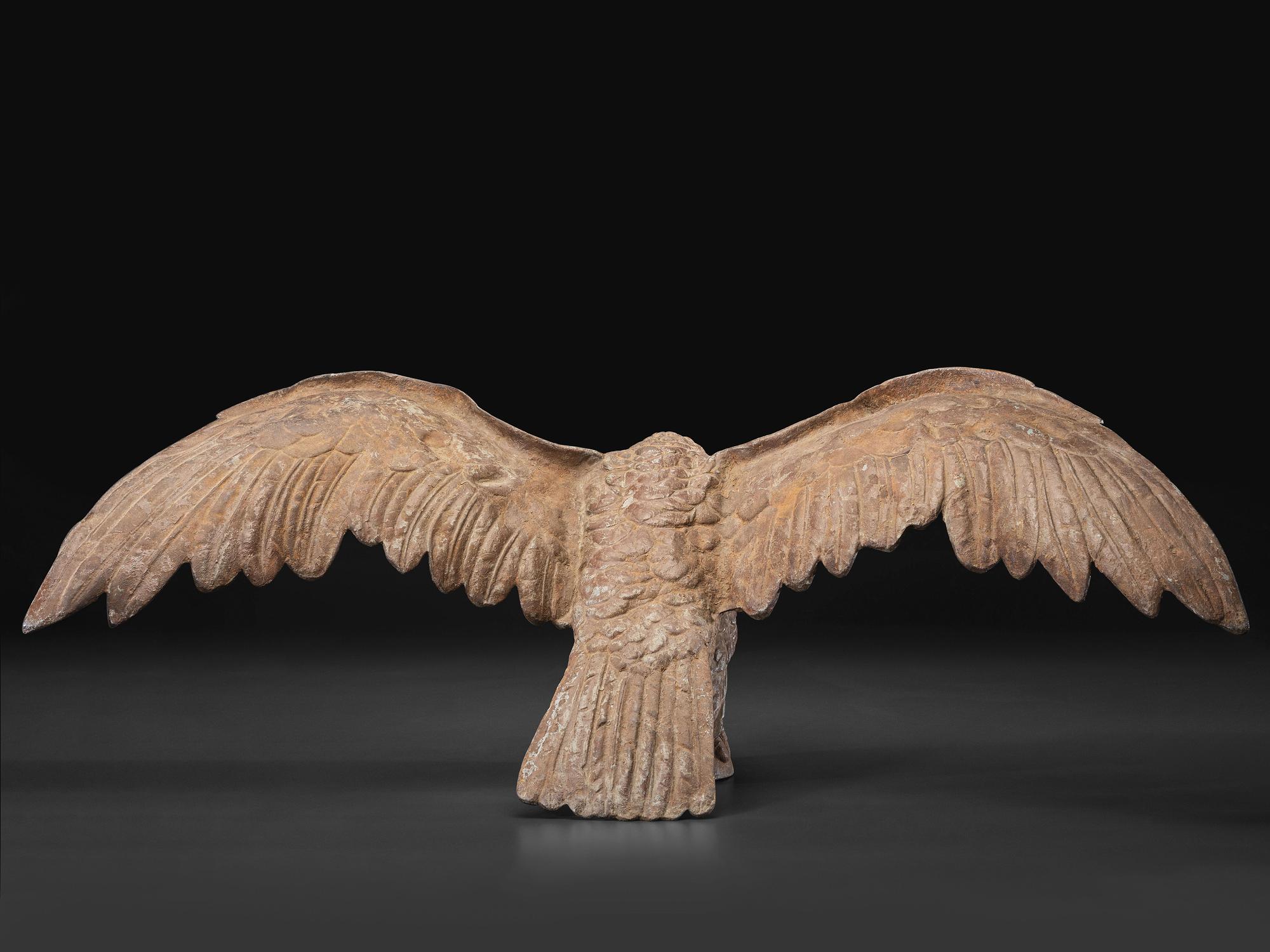 A Cast Iron Eagle Finial