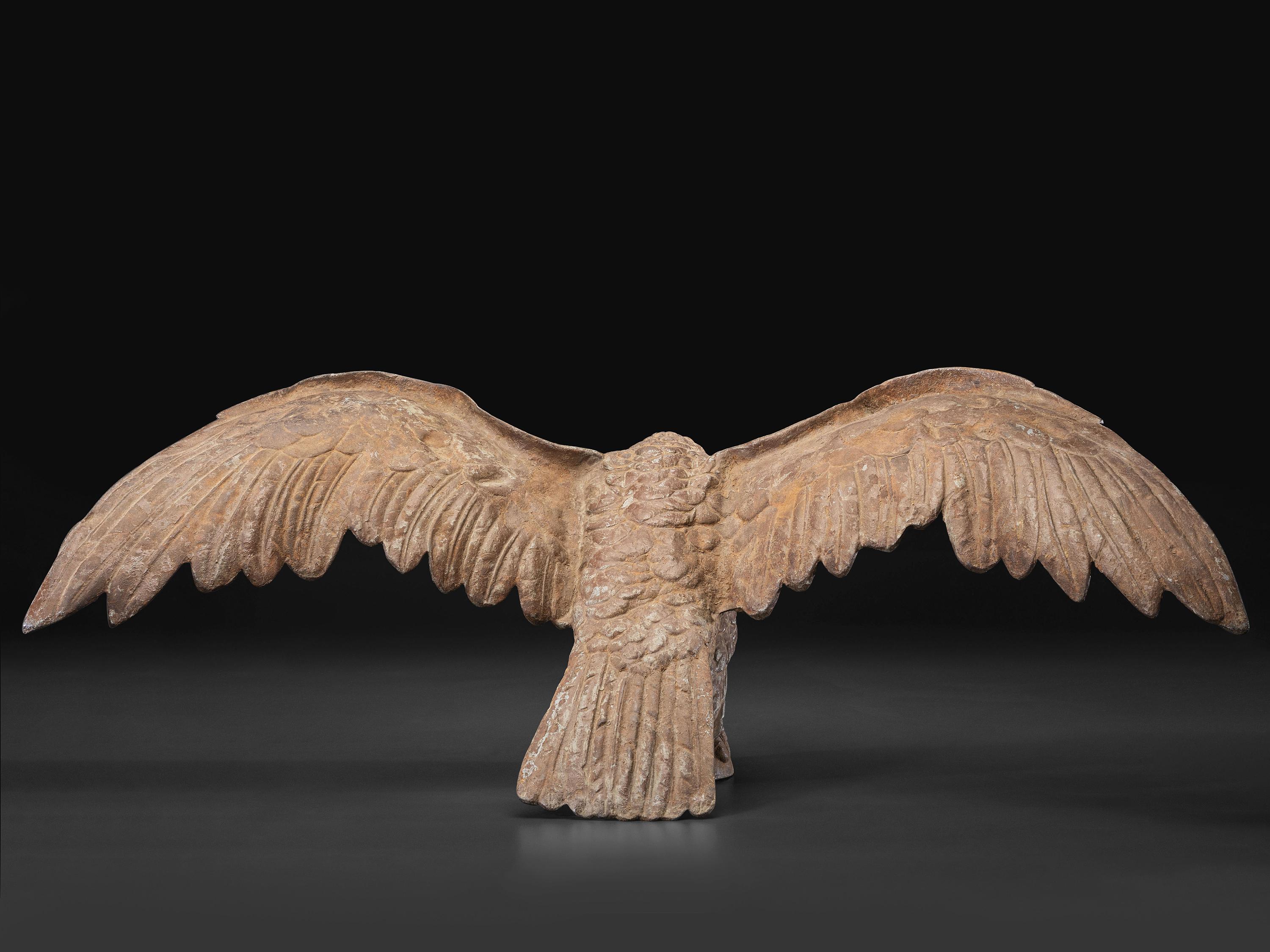 A Cast Iron Eagle Finial