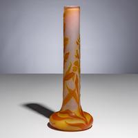 Émile Gallé (French, 1846–1904) — Floral Tube Vase, c. 1900