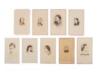[EARLY PHOTOGRAPHY]. 50+ Civil War-period CDVs of men, women, and children.