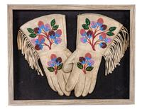 Plateau Beaded Hide Gauntlets