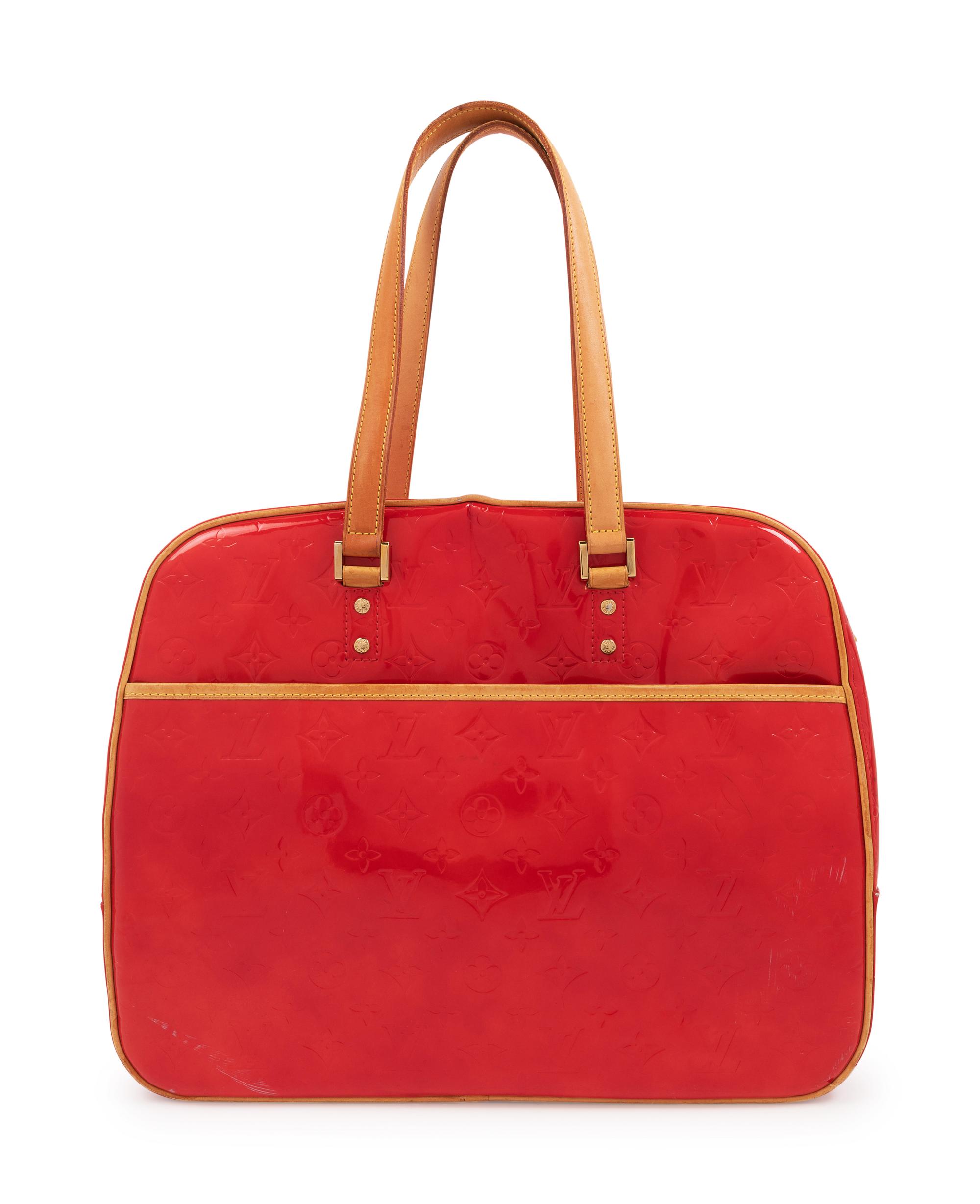 Louis Vuitton Red Logo Handbag