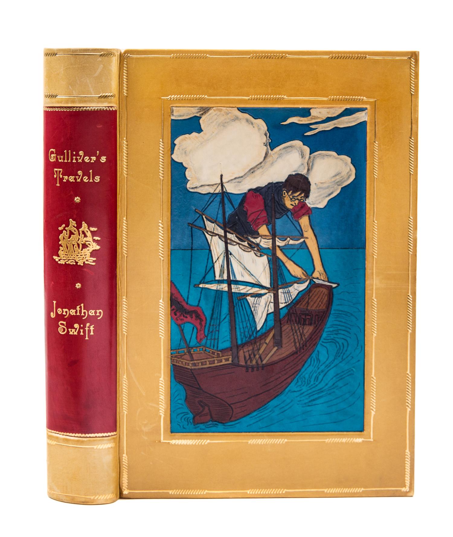 (WEITZ-COLEMAN; RACKHAM, ARTHUR) SWIFT, JONATHAN. Gulliver's Travels. London, 1909. Finely bound by Herbie Weitz.