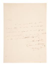 RODNEY, Caesar Augustus (1772-1824). Autograph letter signed (“Caesar A. Rodney”), as United States Minister to Argentina, to an unnamed recipient. [Washington D. C.], 7 February, 1823.