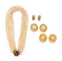 Four Pieces of Designer Costume Jewelry Including Chanel and Miriam Haskell
