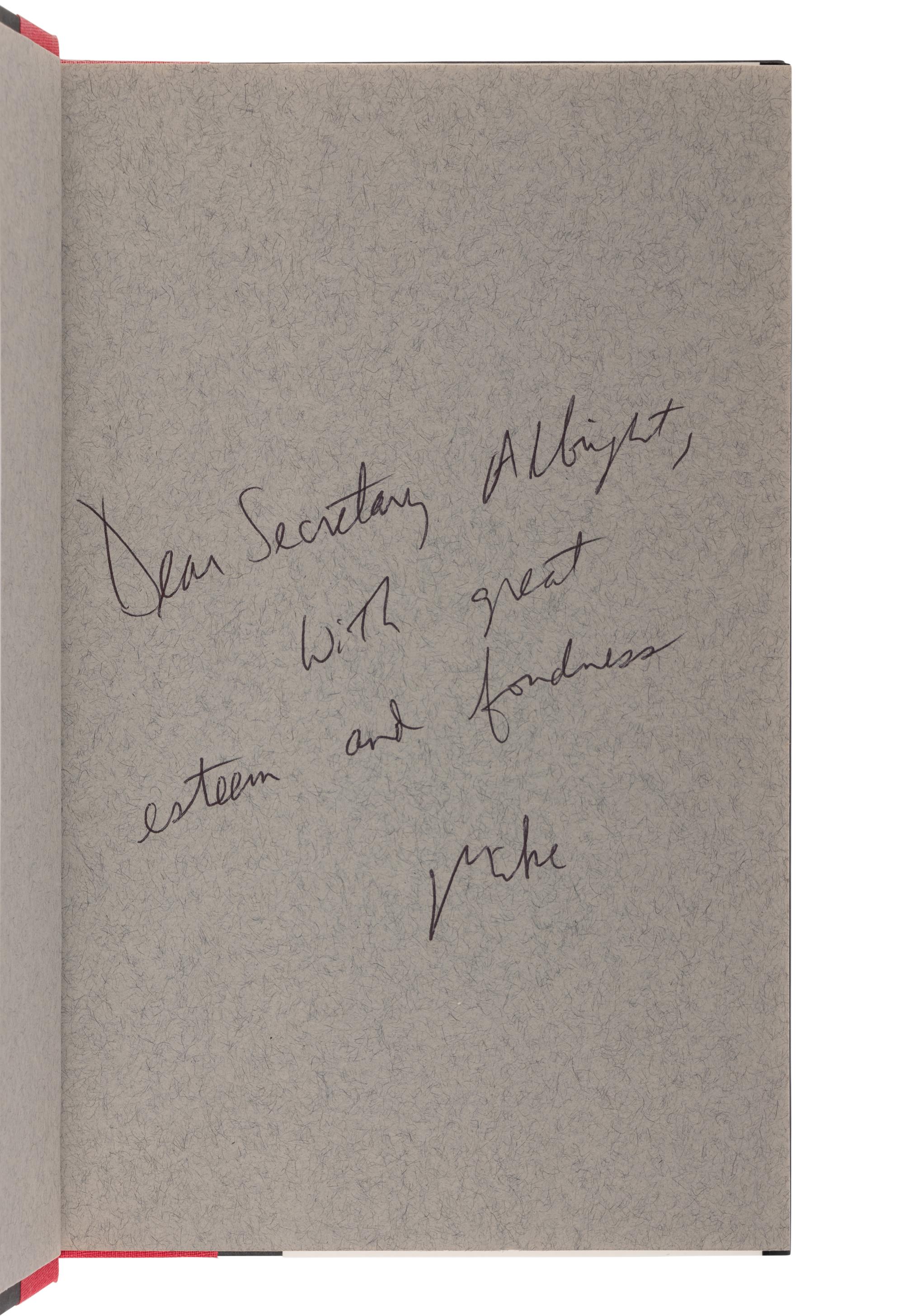 NUCLEAR WARFARE A group of 6 FIRST EDITIONS, a few INSCRIBED TO SECRETARY ALBRIGHT: