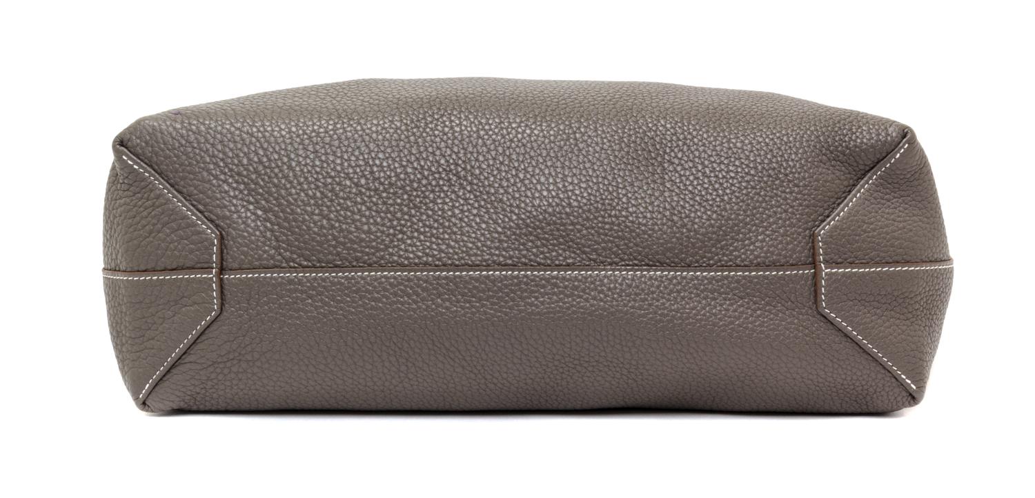An Hermes Etoupe/Ebene 45cm Taurillon Clemence Double Sens Tote, 17.5" x 15.5" x 5".