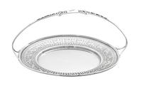 An American Silver Basket, Watson Co., Attleboro, MA, with a stationery handle and pierced border.