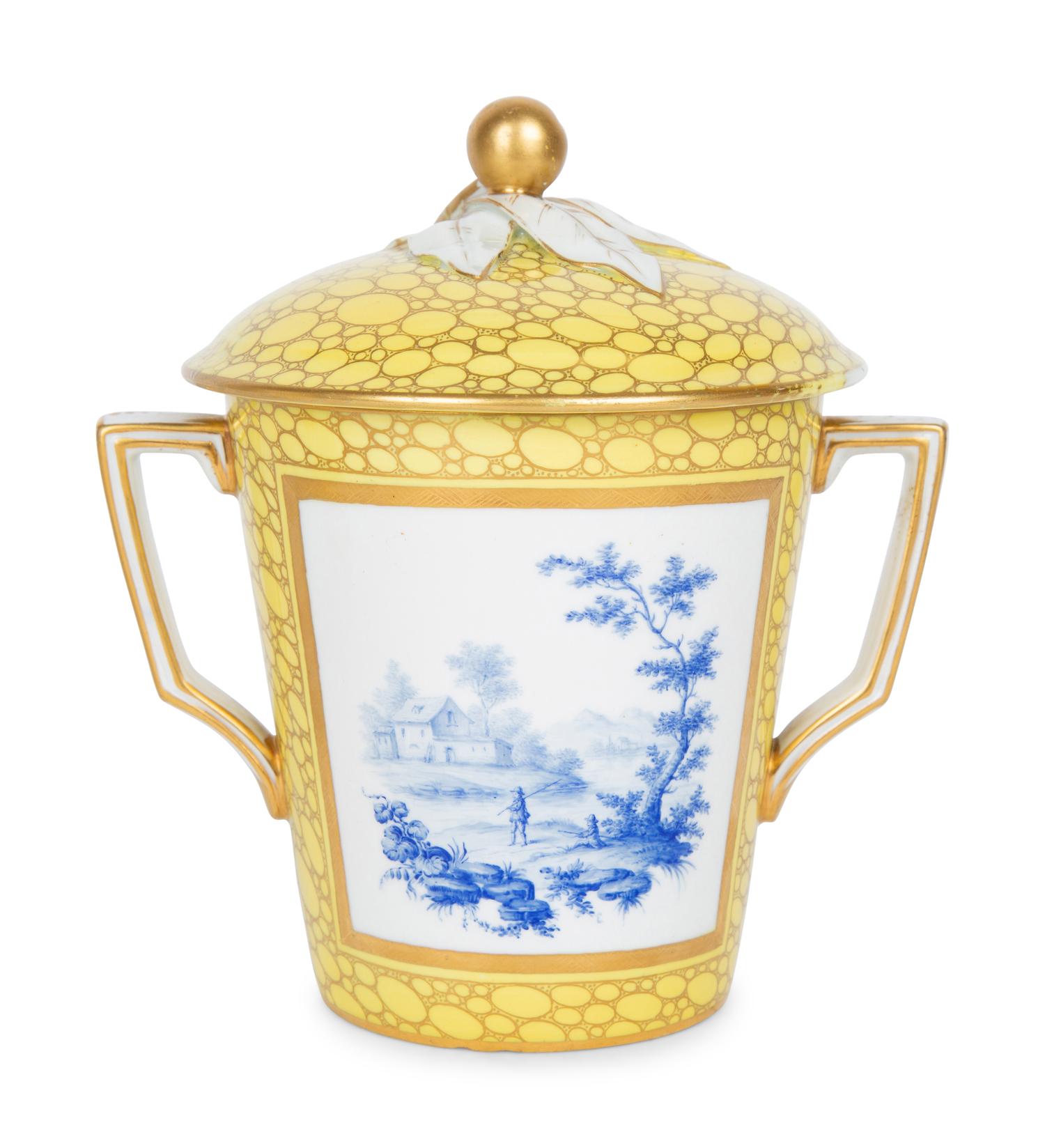 A Sèvres Style Porcelain Covered Cup and Undertray — 20TH CENTURY