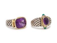 DAVID YURMAN, COLLECTION OF STERLING SILVER AND AMETHYST JEWELRY