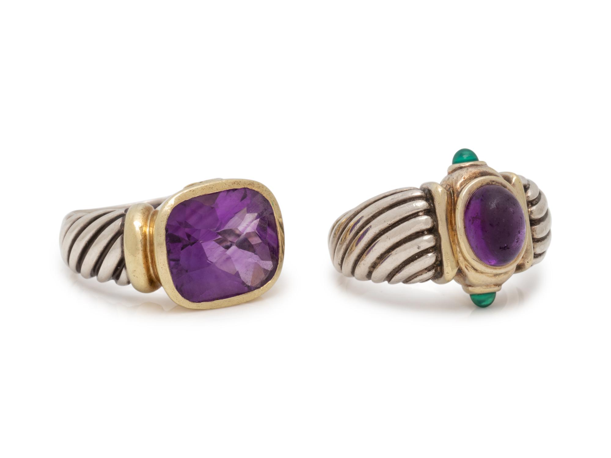 DAVID YURMAN, COLLECTION OF STERLING SILVER AND AMETHYST JEWELRY
