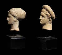 Two Hellenistic Terracotta Female Heads