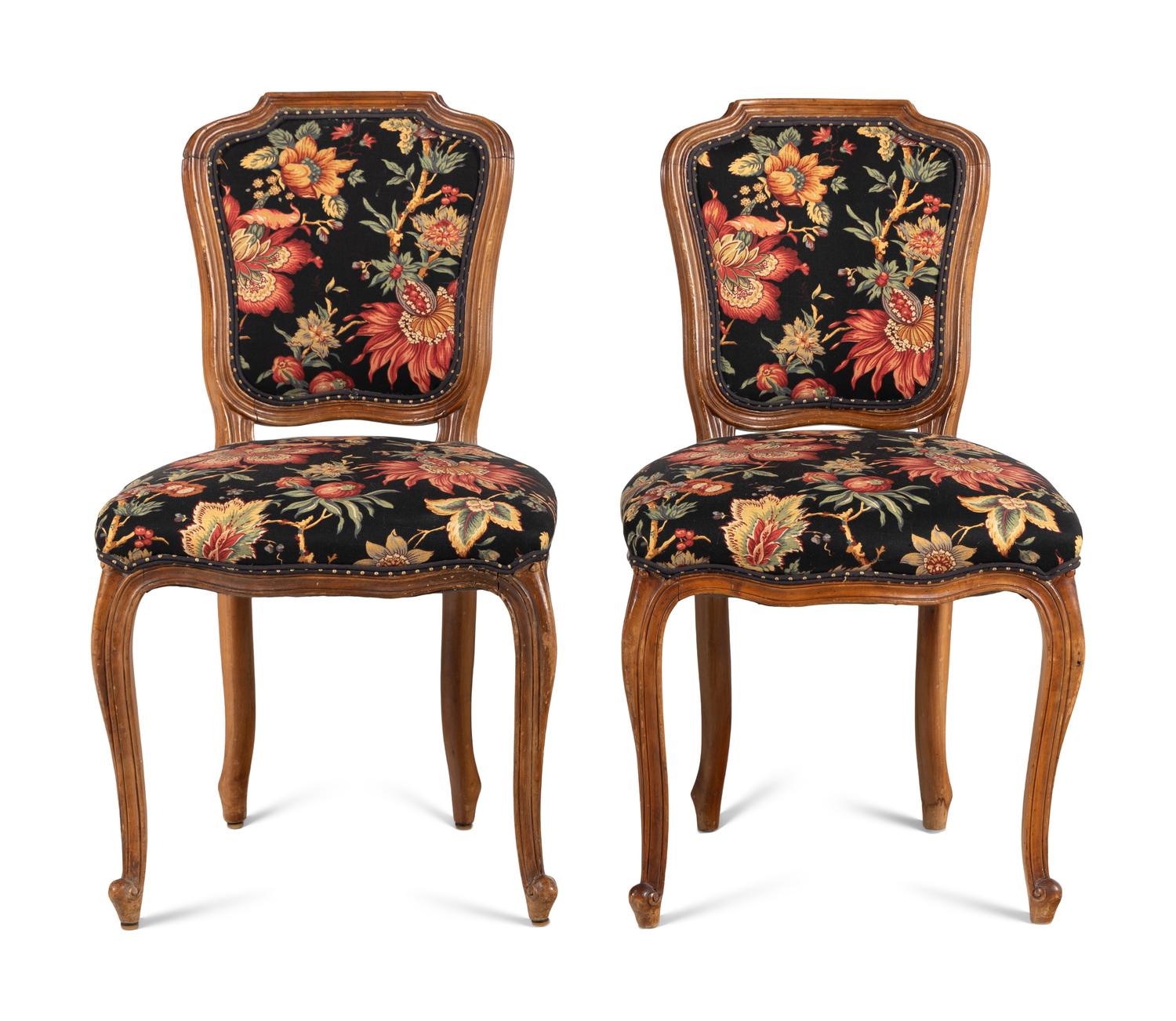 A Pair of Louis XV Style Side Chairs