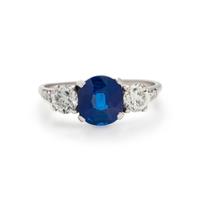 TIFFANY & CO., KASHMIR SAPPHIRE AND DIAMOND RING