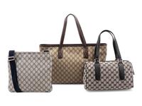 Three Vintage Gucci Monogram Bags, 1970-90s