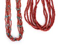 Southwestern Multi-strand Coral Necklaces