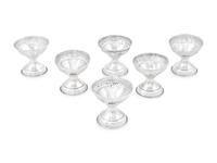 An Assembled Set of American Silver Demitasse Cups, Soups and Desserts