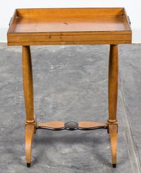A Biedermeier Style Work Table Height 23 x width 18 x depth 12 inches.