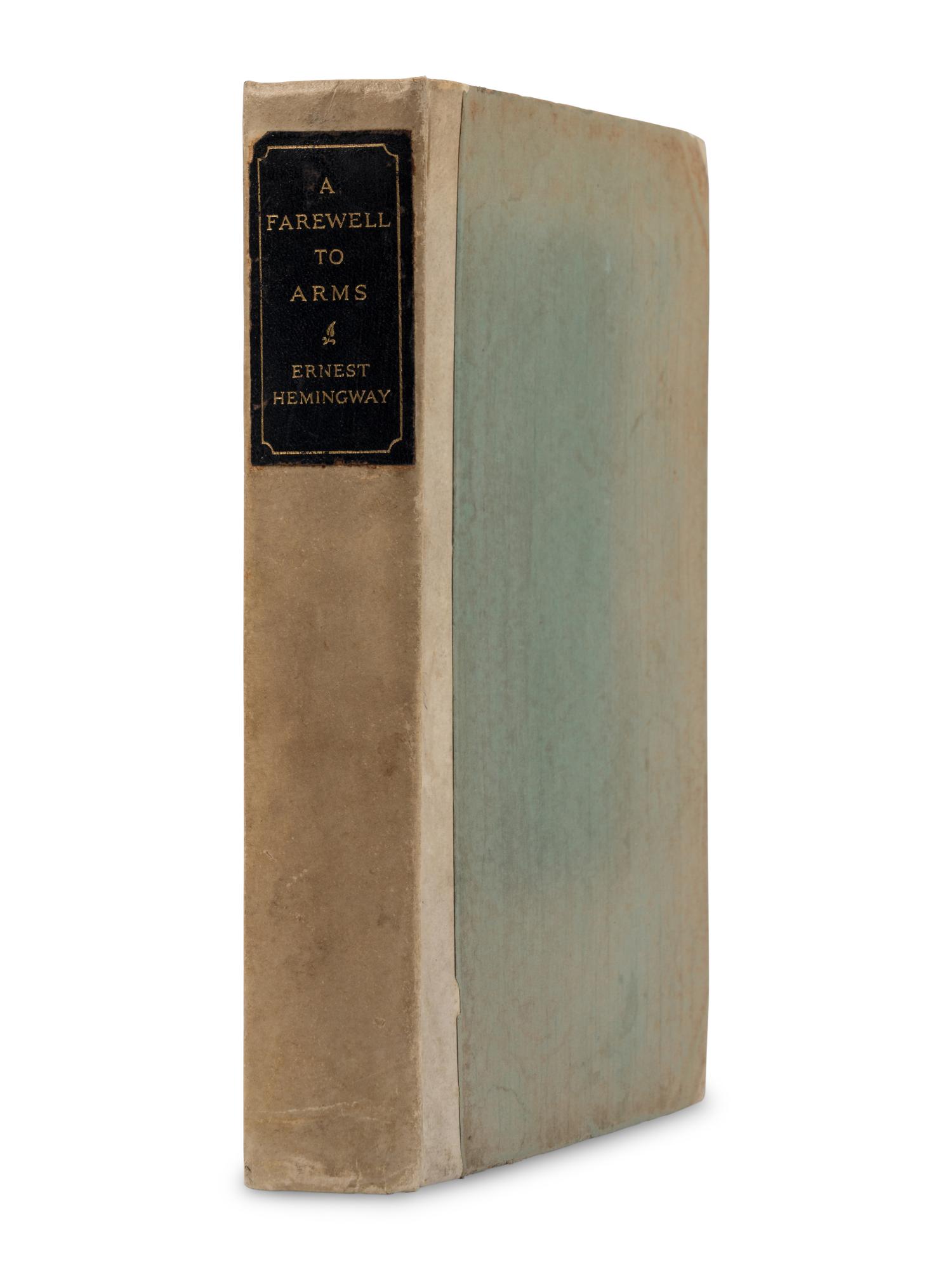 HEMINGWAY, Ernest (1899-1961). A Farewell to Arms . New York: Charles Scribner's Sons, 1929.