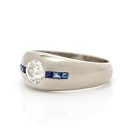 DIAMOND AND SAPPHIRE RING