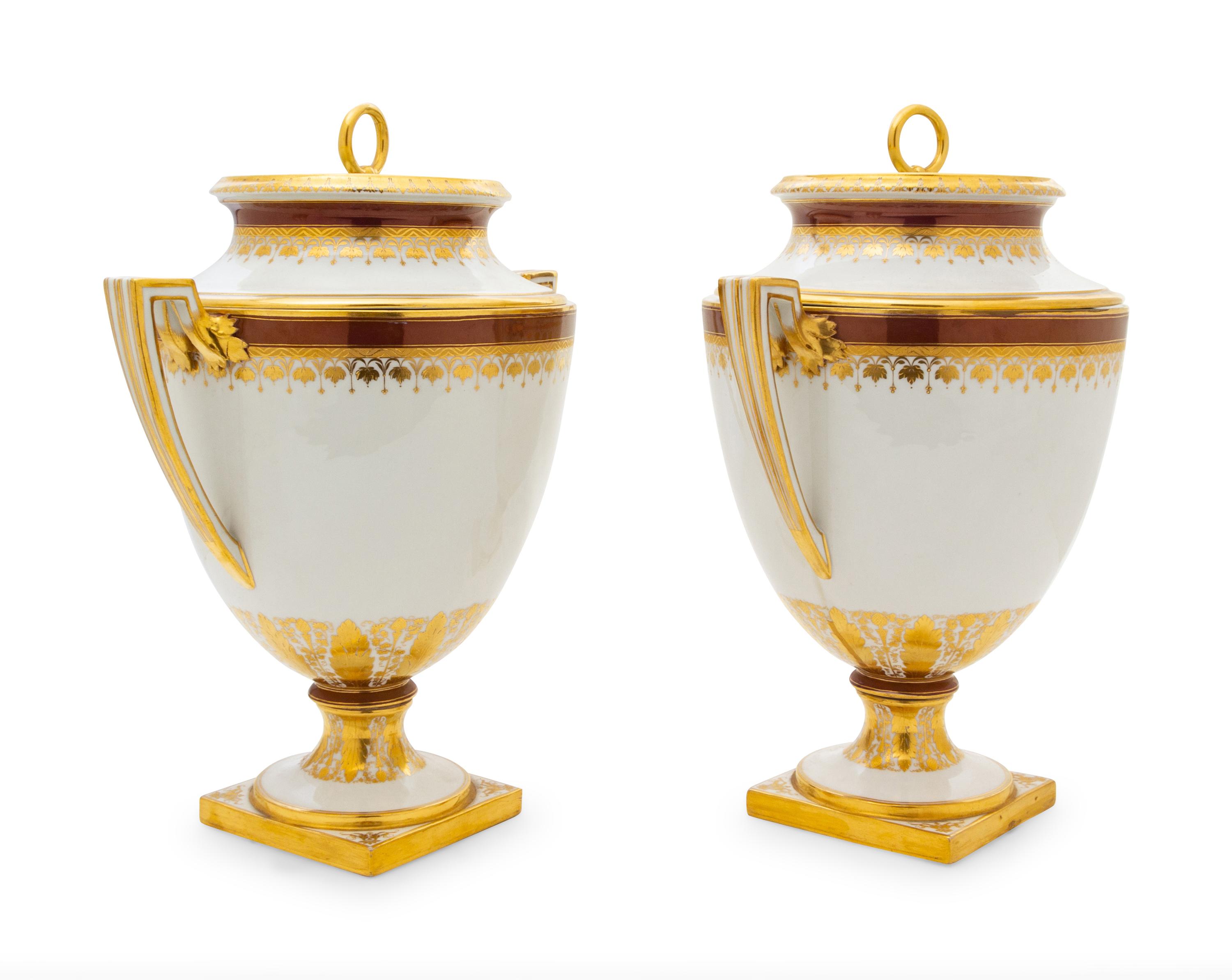 A Pair of Vienna Porcelain Fruit Coolers