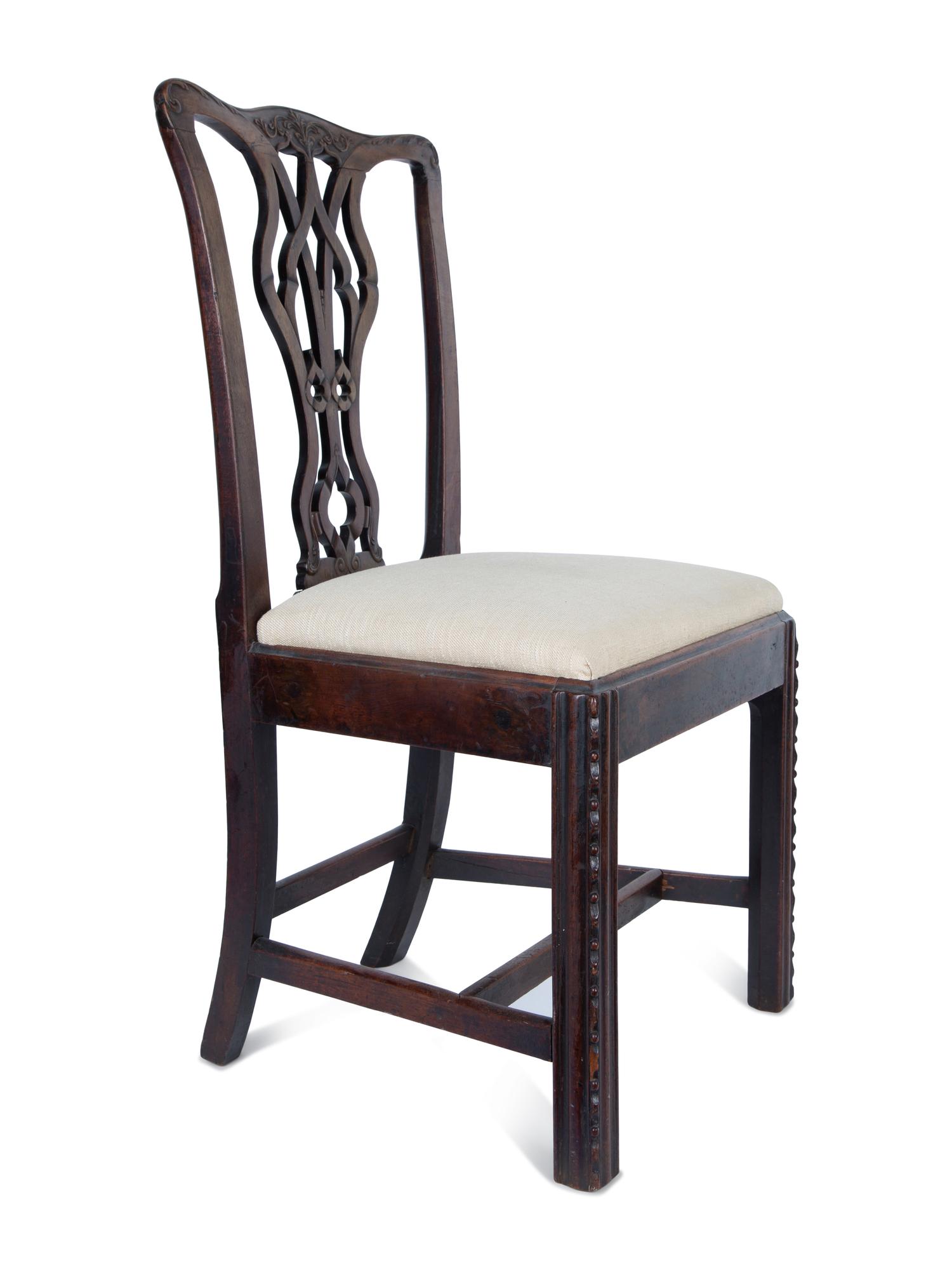 A Chippendale Style Carved Mahogany Side Chair — LATE 19TH CENTURY