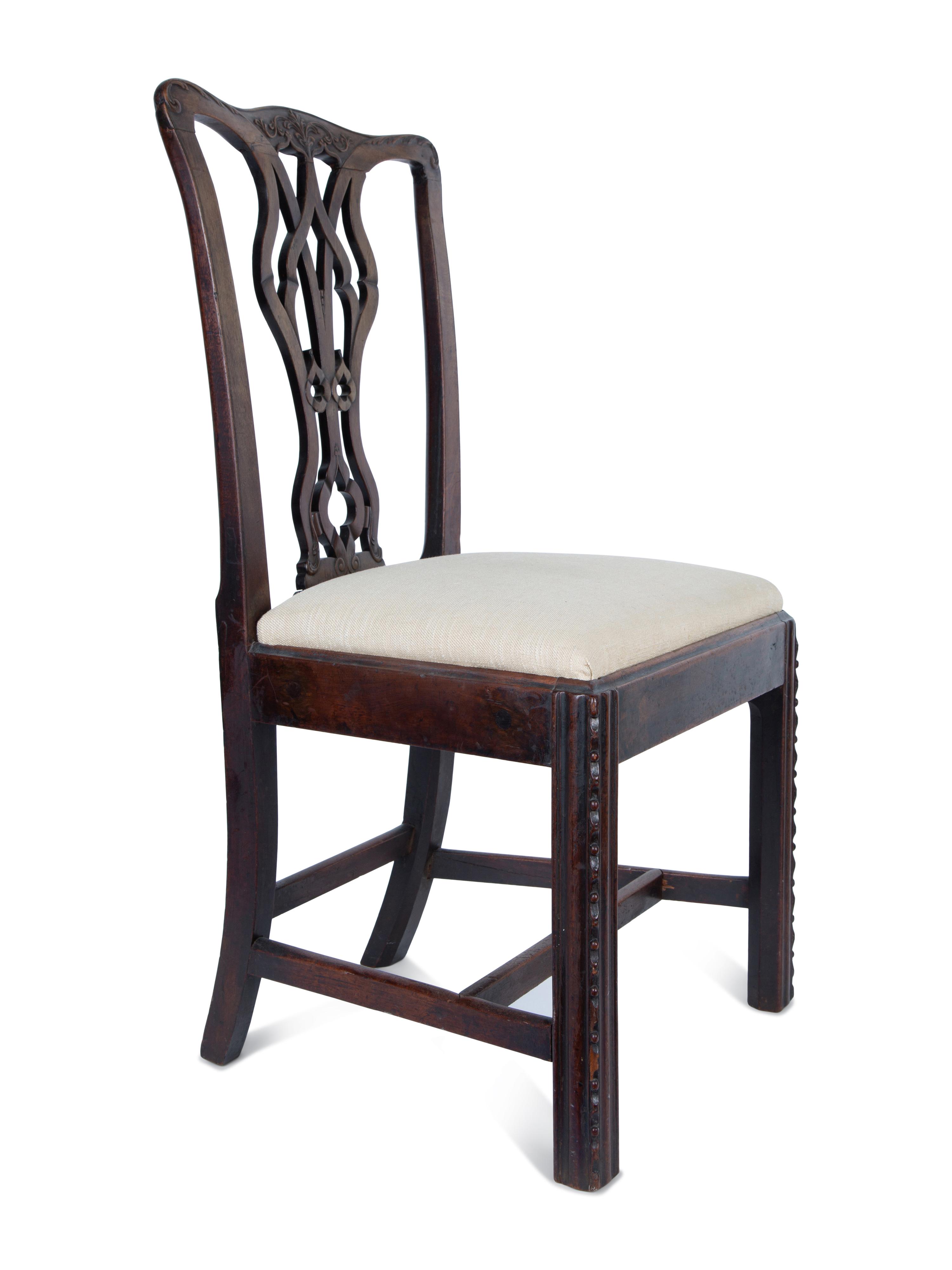 A Chippendale Style Carved Mahogany Side Chair — LATE 19TH CENTURY