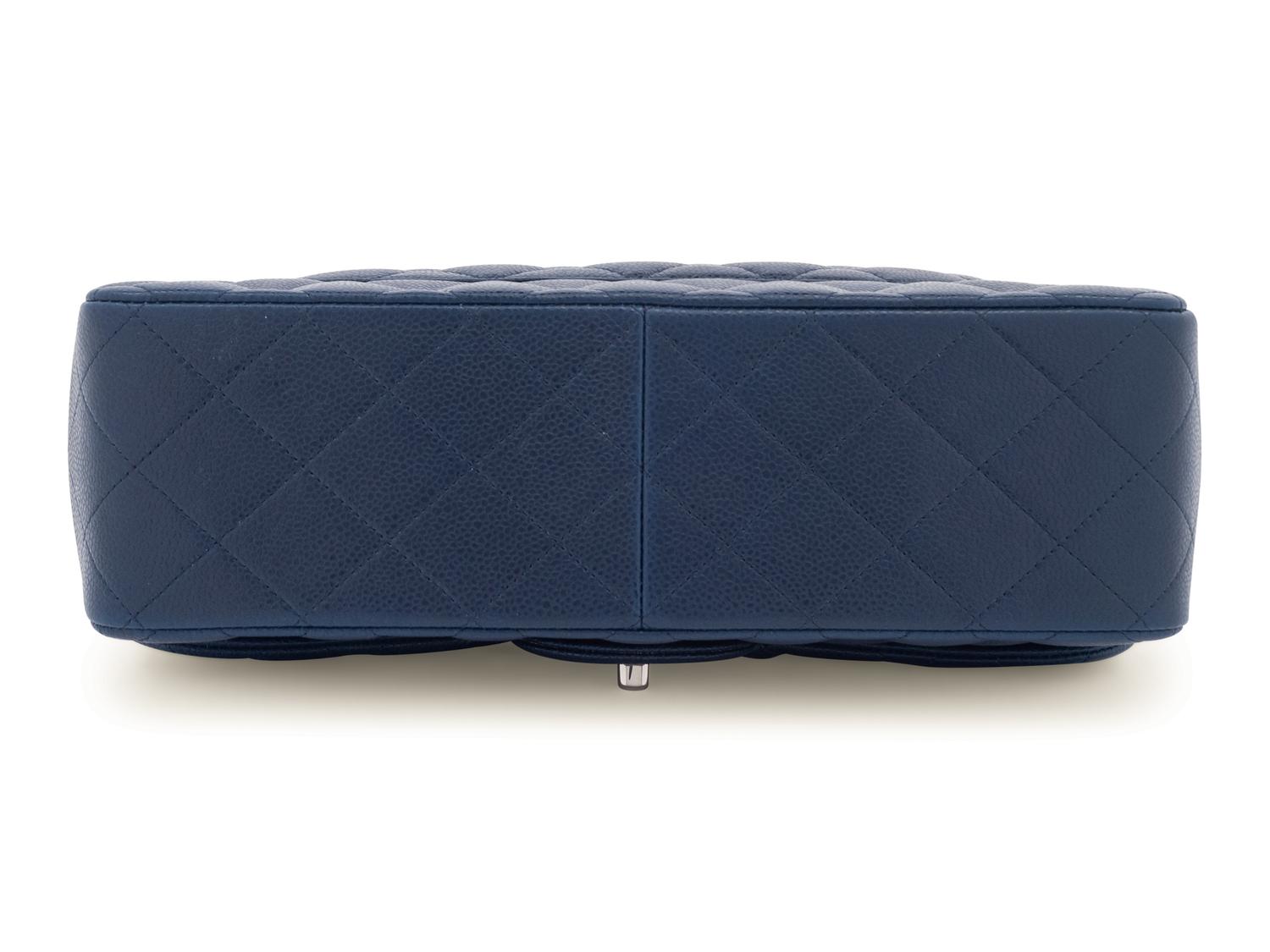 Chanel Navy Caviar Leather Flap Bag, 2011