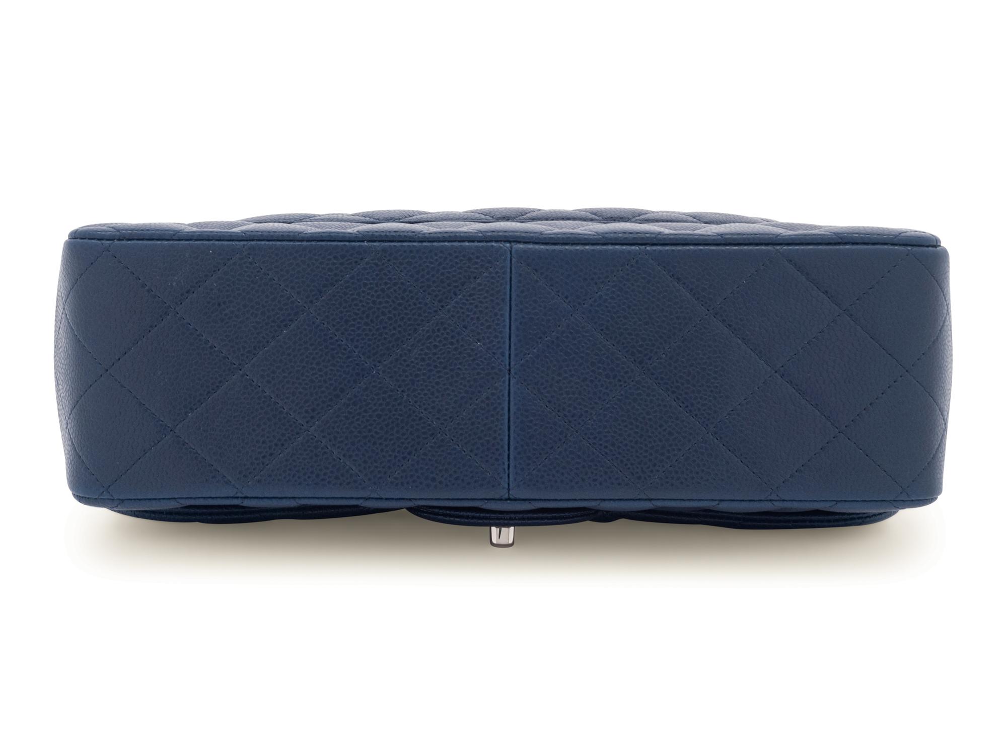 Chanel Navy Caviar Leather Flap Bag, 2011