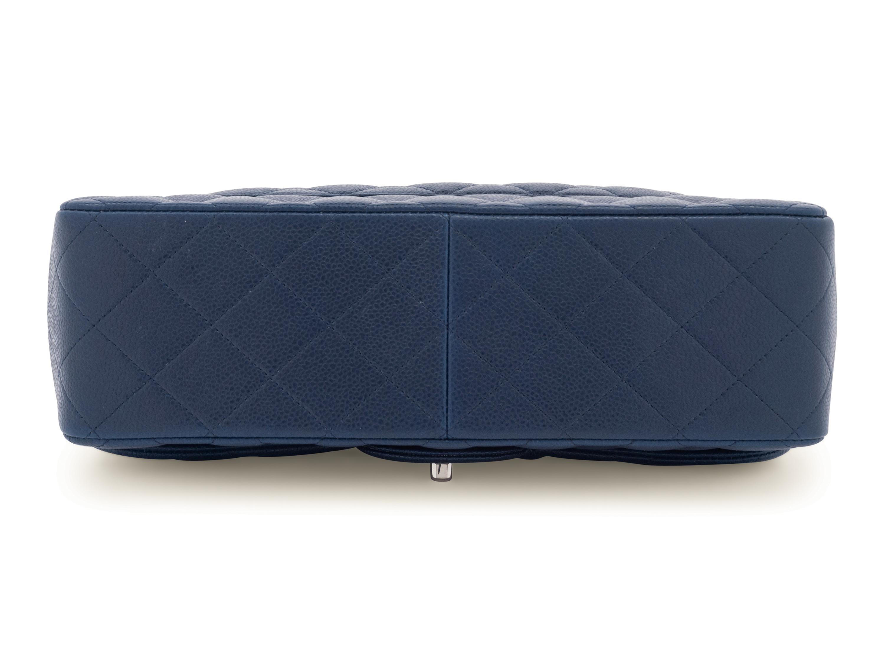 Chanel Navy Caviar Leather Flap Bag, 2011