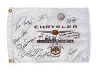 A 2004 Chrysler All-Star Golf Shootout Signed Autograph Golf Flag Including Michael Jordan (Beckett Authentication Services BAS Certified),