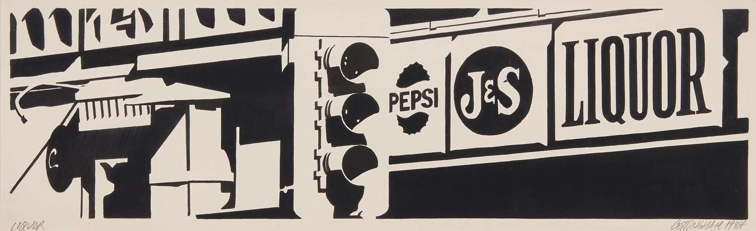 Robert Cottingham (American, B. 1935) - Liquor