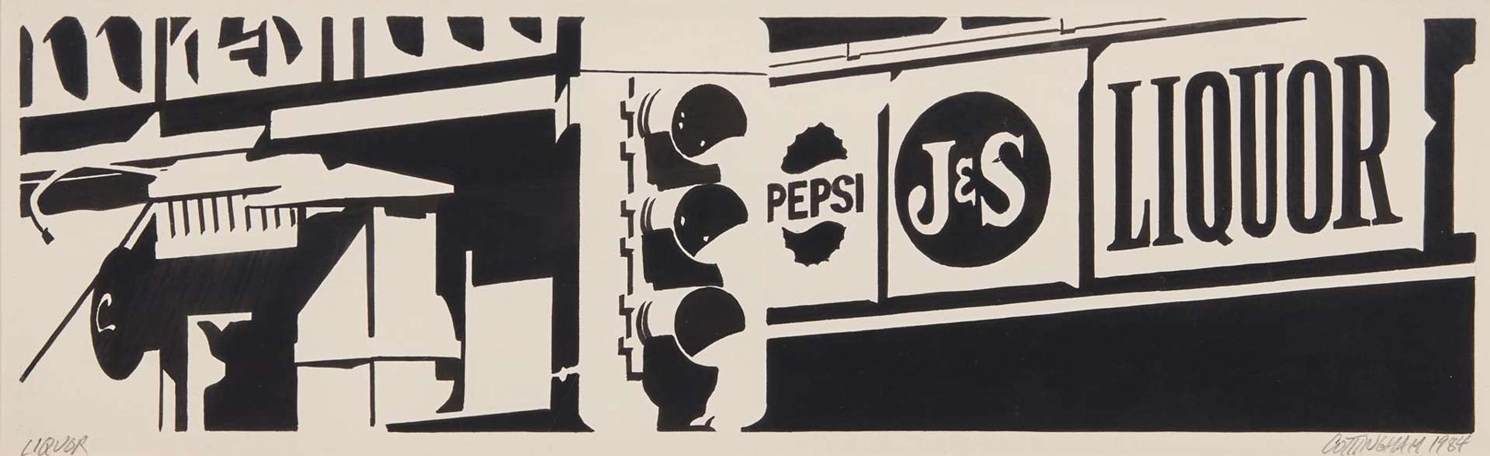 Robert Cottingham (American, B. 1935) - Liquor