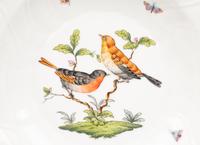 A Set of Twelve Herend Rothschild Bird Porcelain Soup Bowls