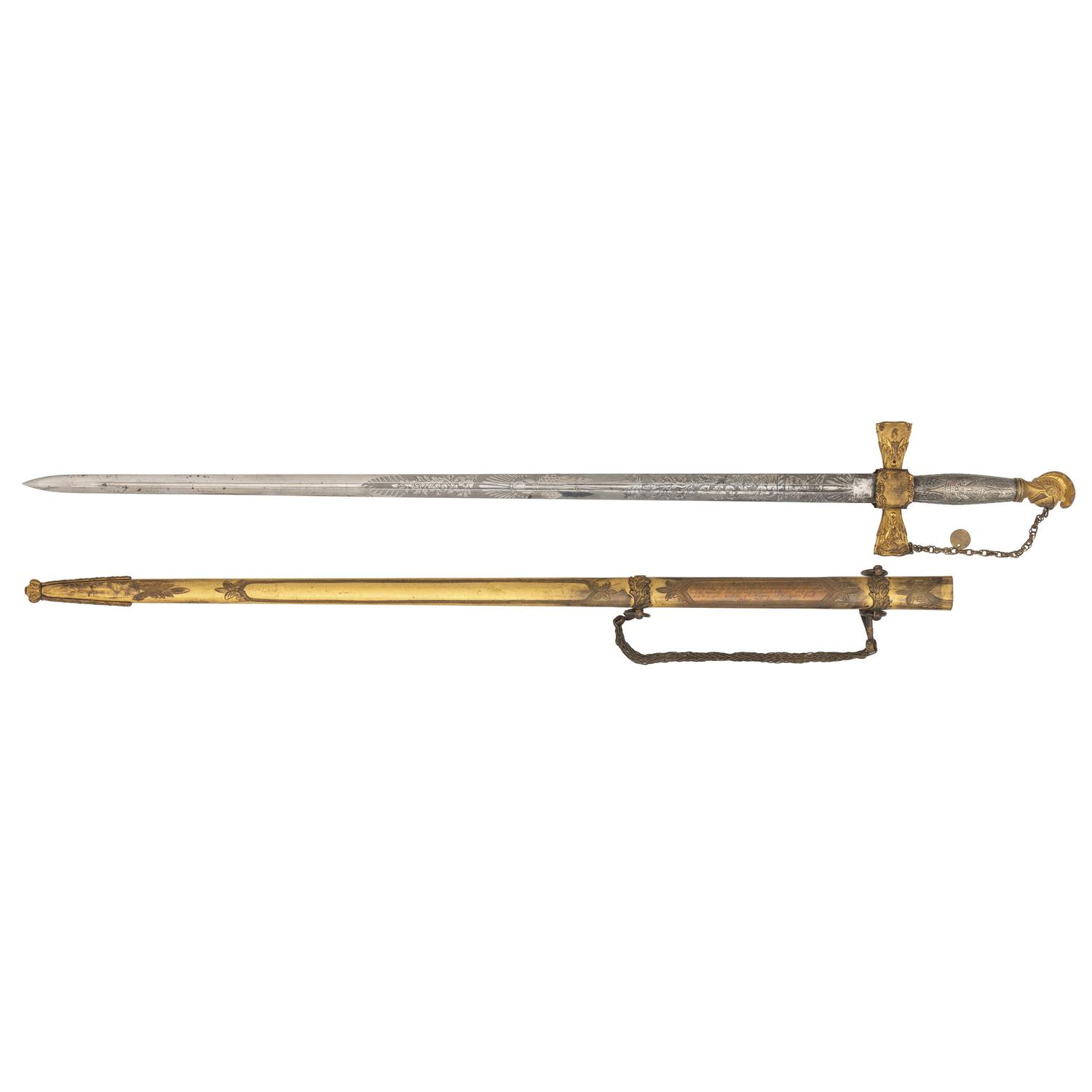 The Mexican American War Knight's Pommel Presentation Sword of Capt. Joseph A. Yard - 10th US Infantry