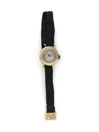 ENGLISH, 18K YELLOW GOLD AND ENAMEL WATCH