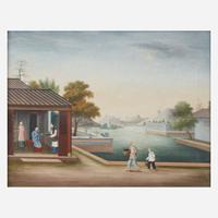 Chinese School 19th century View of Merchant's House