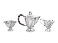 A Georg Jensen Three-Piece Silver Coffee Service