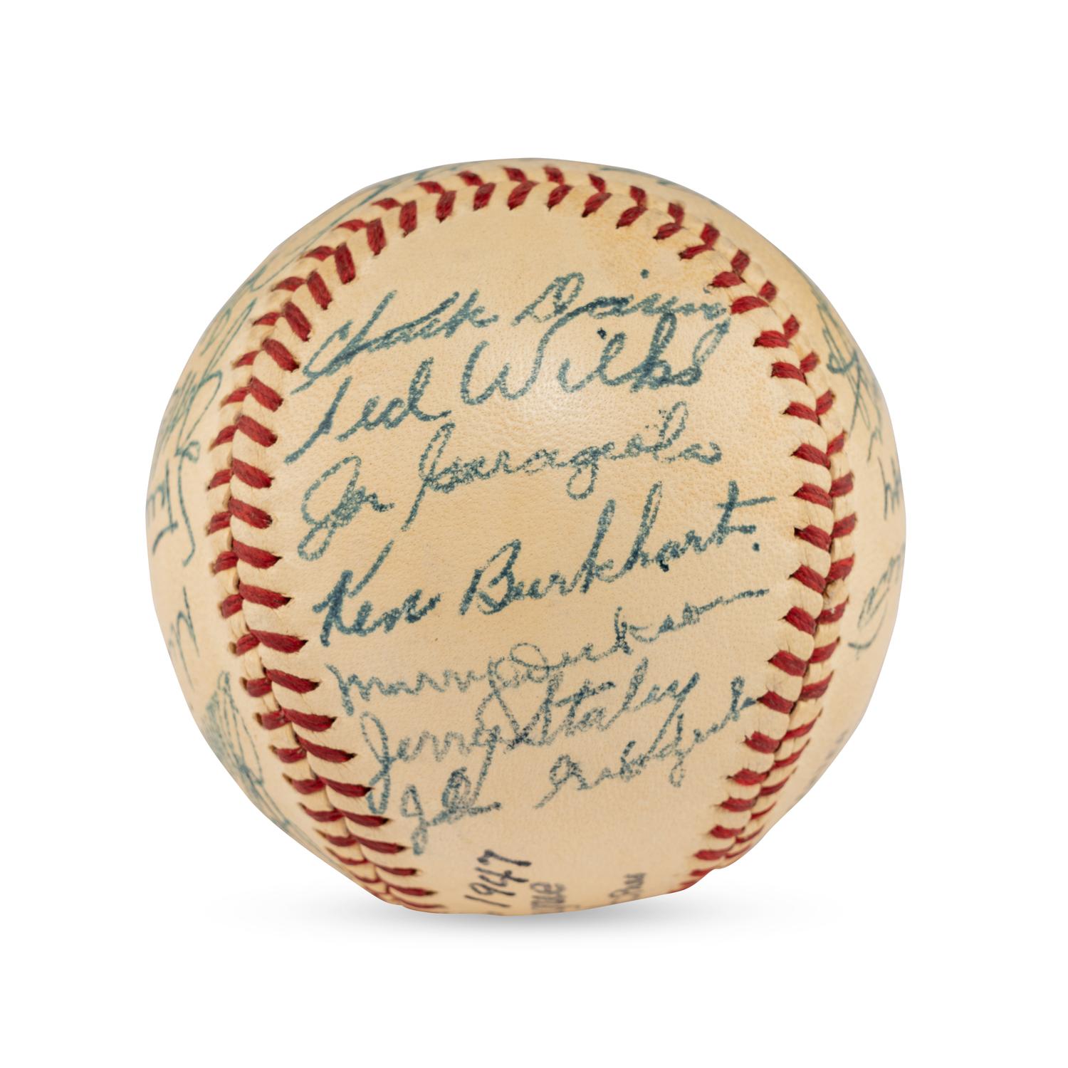 A 1947 St. Louis Cardinals Team Signed Autograph Baseball Featuring Stan Musial and Multiple Hall of Famers (JSA Letter of Authenticity),