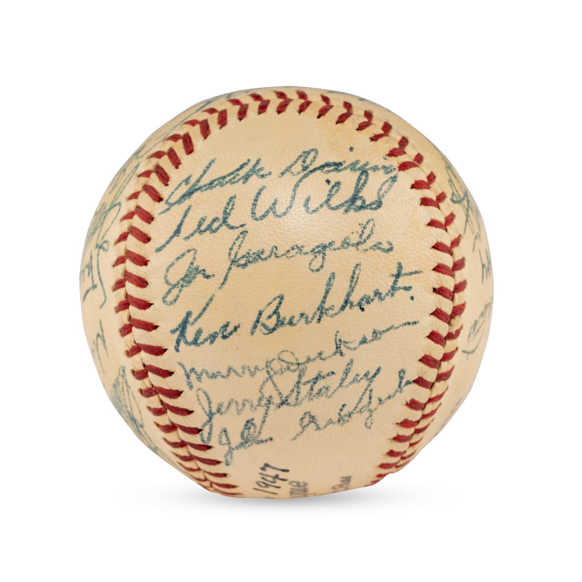 A 1947 St. Louis Cardinals Team Signed Autograph Baseball Featuring Stan Musial and Multiple Hall of Famers (JSA Letter of Authenticity),