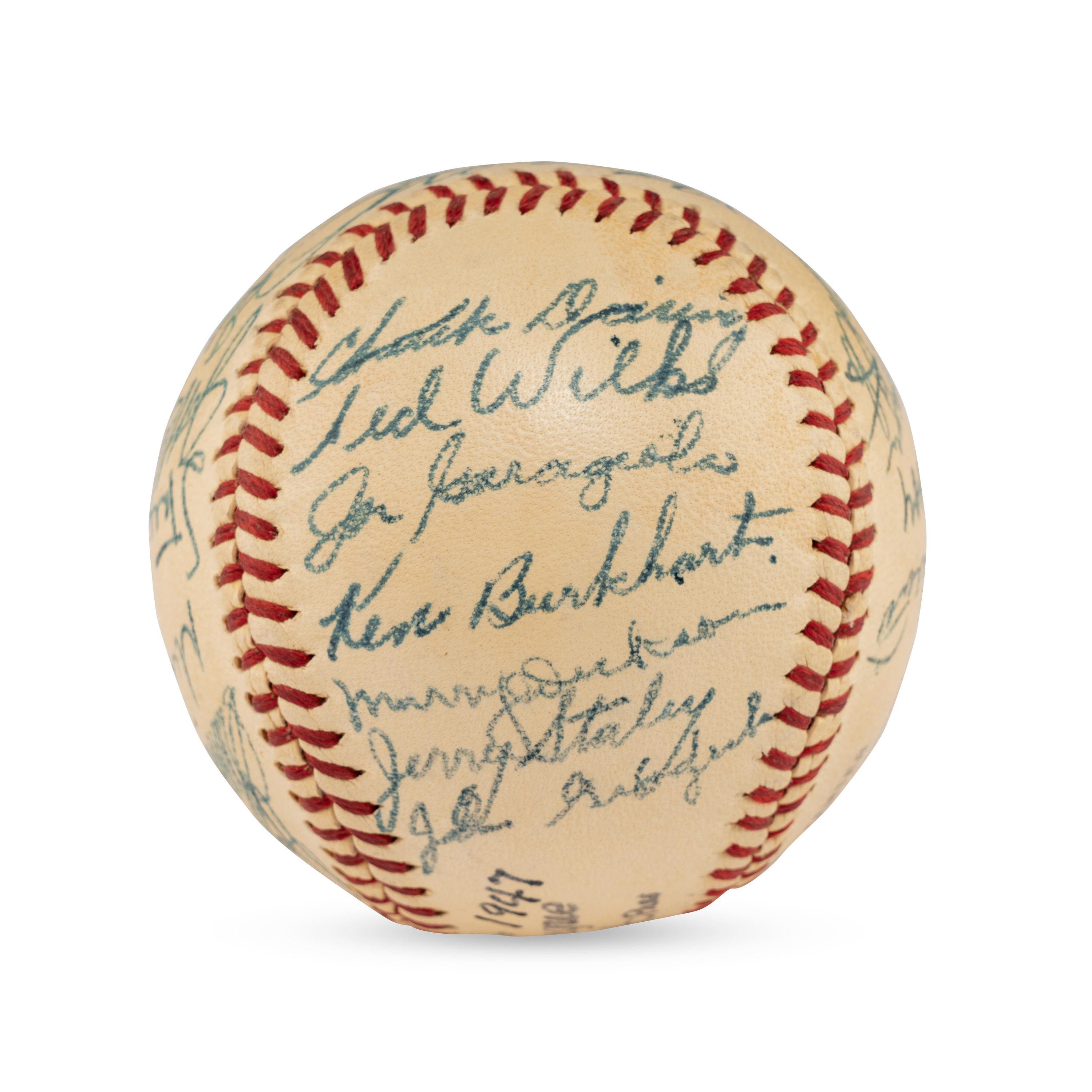 A 1947 St. Louis Cardinals Team Signed Autograph Baseball Featuring Stan Musial and Multiple Hall of Famers (JSA Letter of Authenticity),