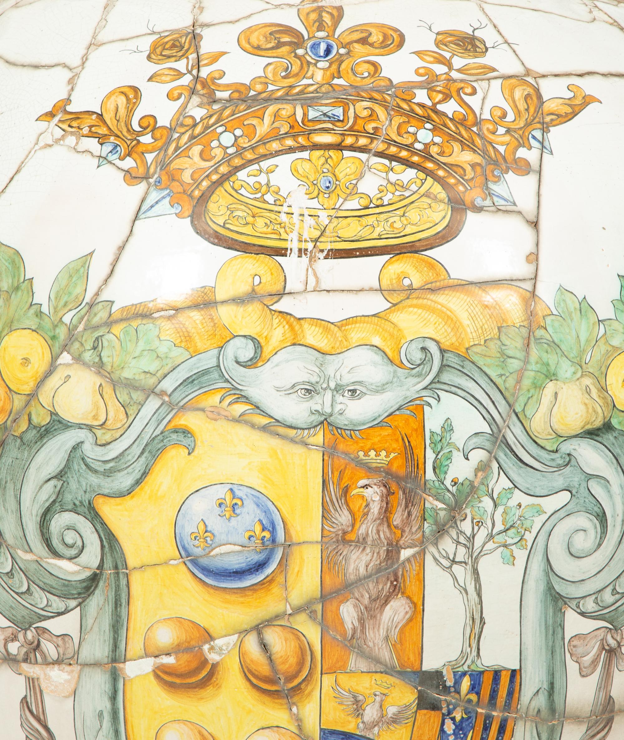 A Large Italian Glazed Terracotta Urn
