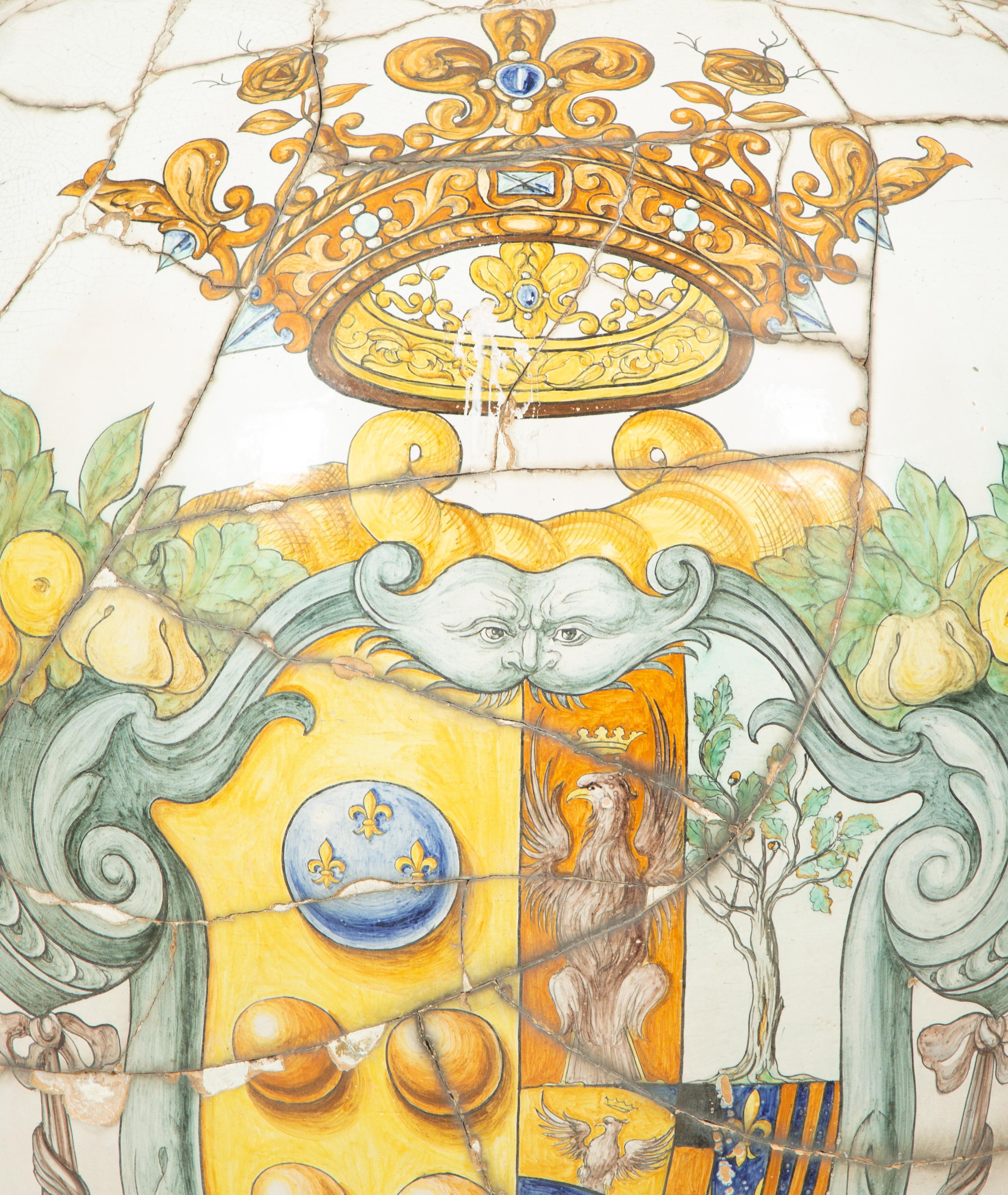 A Large Italian Glazed Terracotta Urn