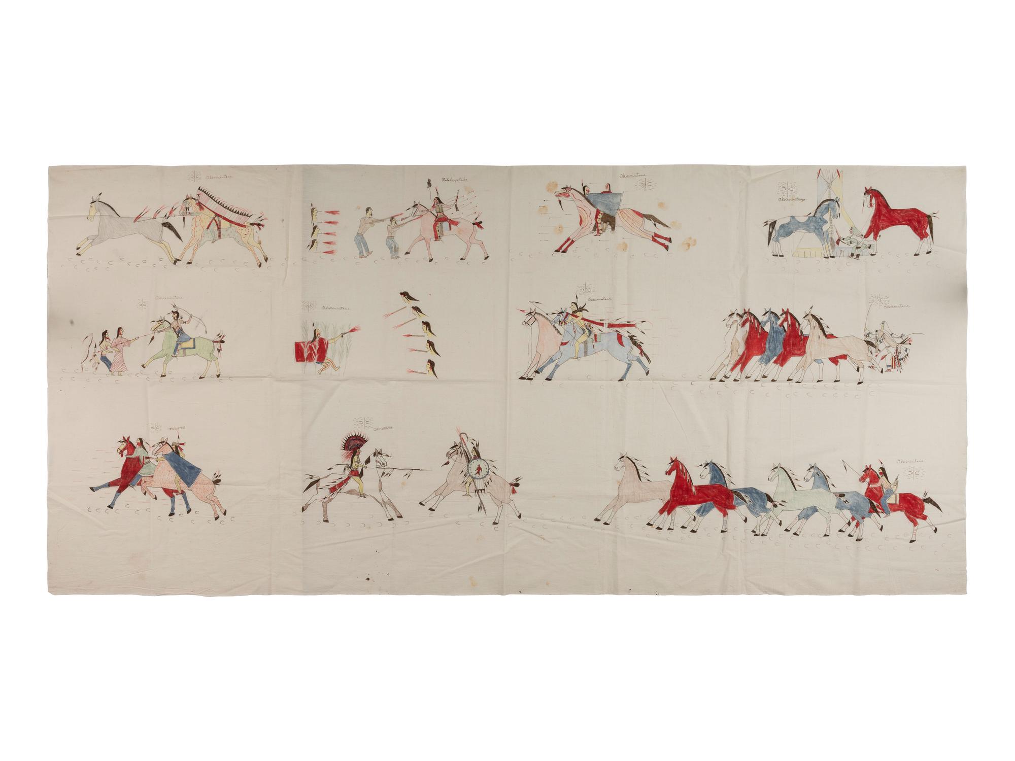 Contemporary Ledger Drawings on Muslin